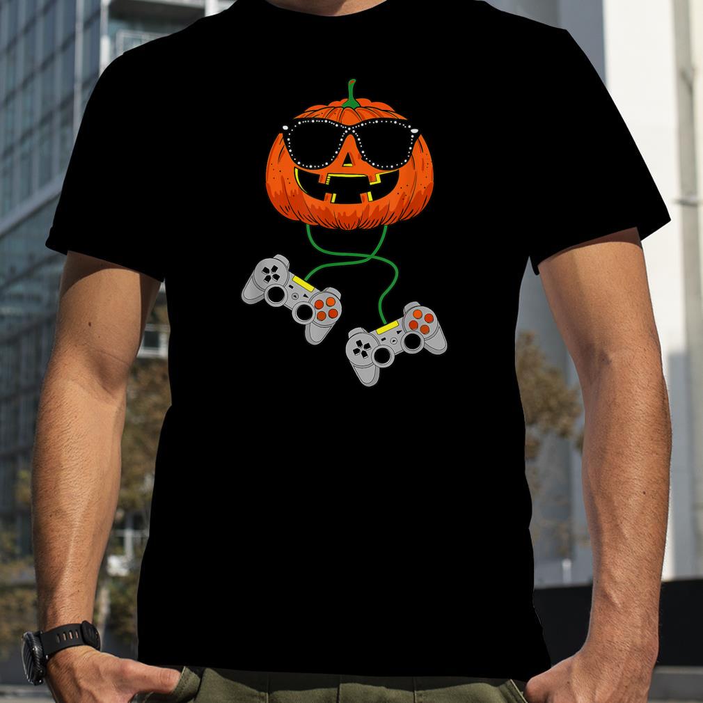 Halloween Jack O Lantern Gamer Boys Kids Men Funny Halloween T Shirt