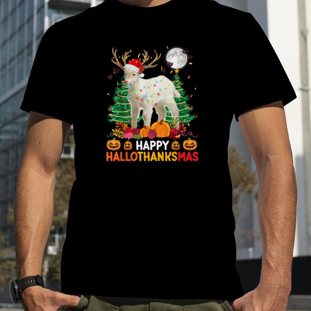 Happy Thanksgiving Ragdoll Funny Goat Happy Hallothanksmas T Shirt