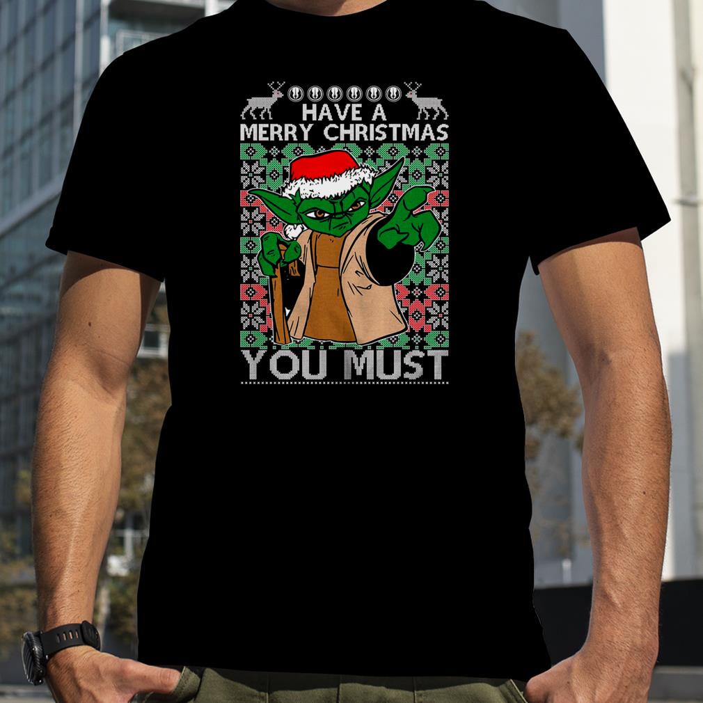 Have A You Must Yoda Star Wars Funny Inspired Santa Party shirt