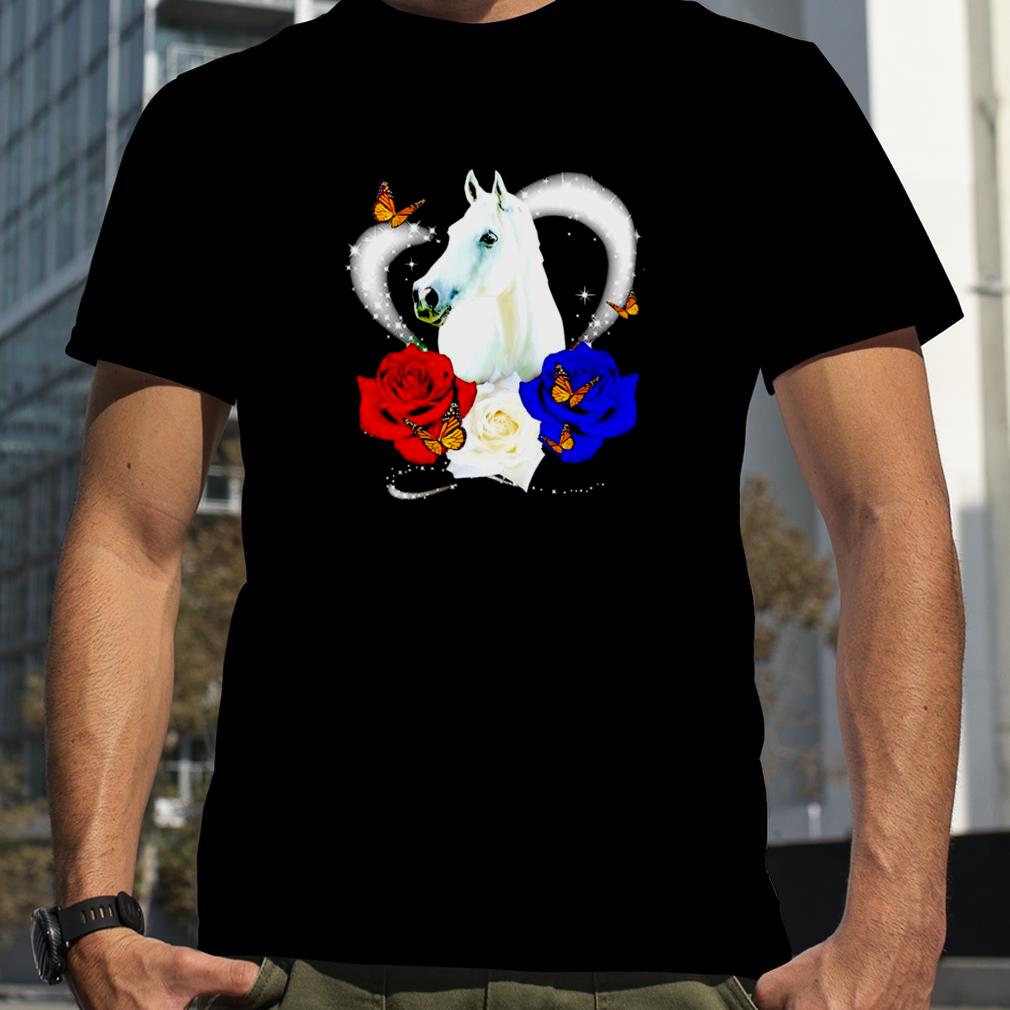 Horse love flower shirt