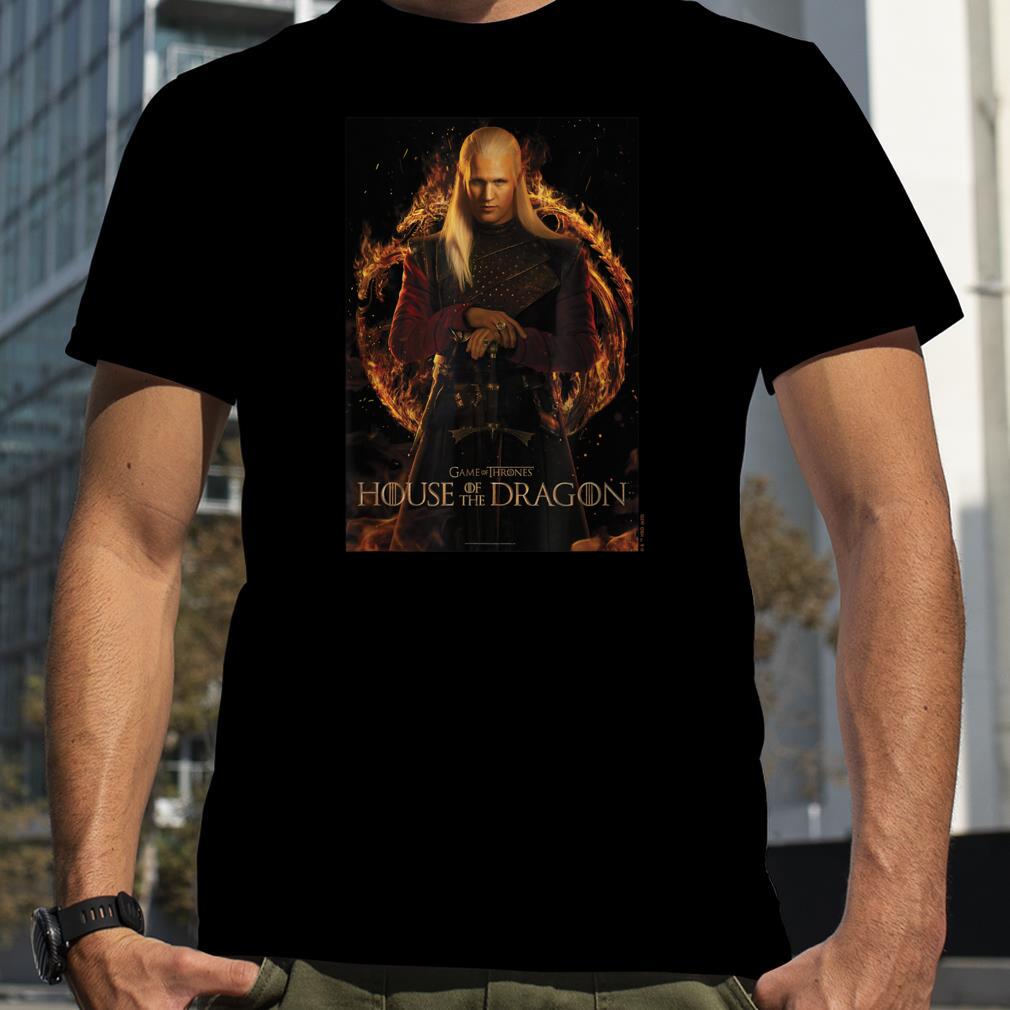 House of the Dragon Daemon Targaryen Fire And Blood Poster T Shirt