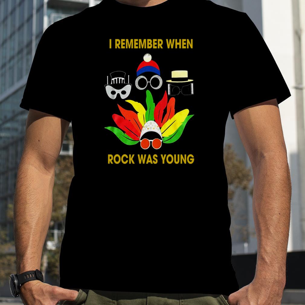 I Remember When Rock Was Young Yellow Farewell Elton John Gift For Fans And Lovers shirt