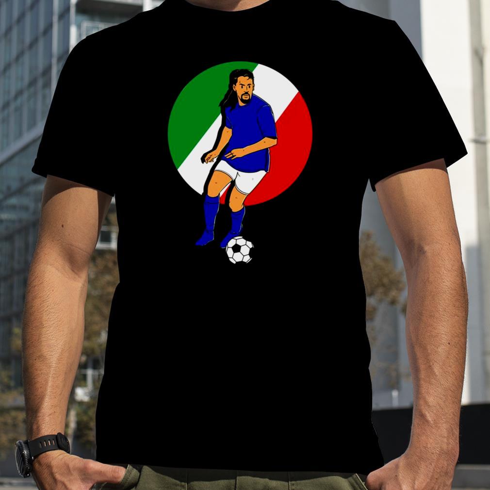Italia Flag Design Roberto Baggio shirt