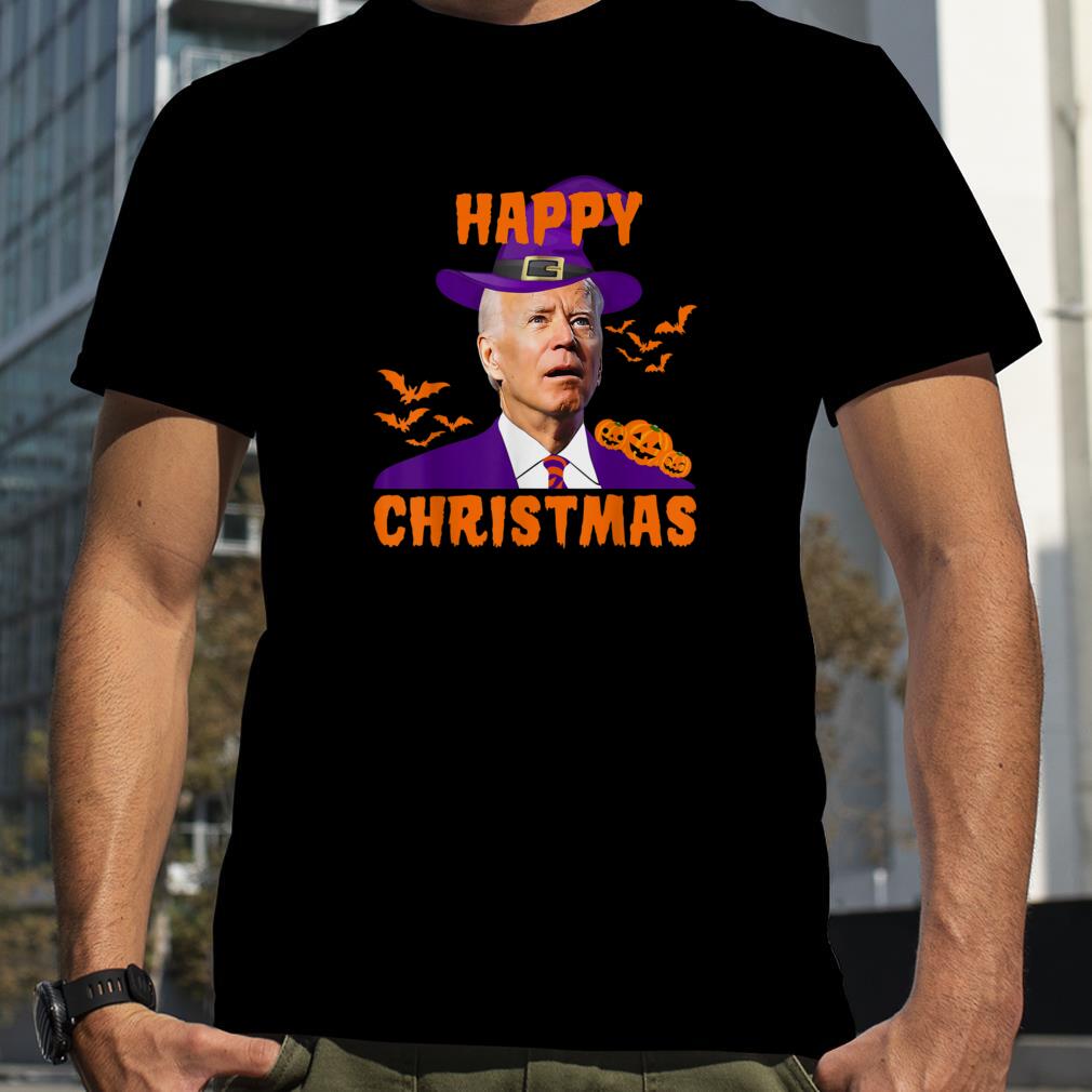 Joe Biden Happy Christmas Witch Pumpkin Funny Halloween T Shirt
