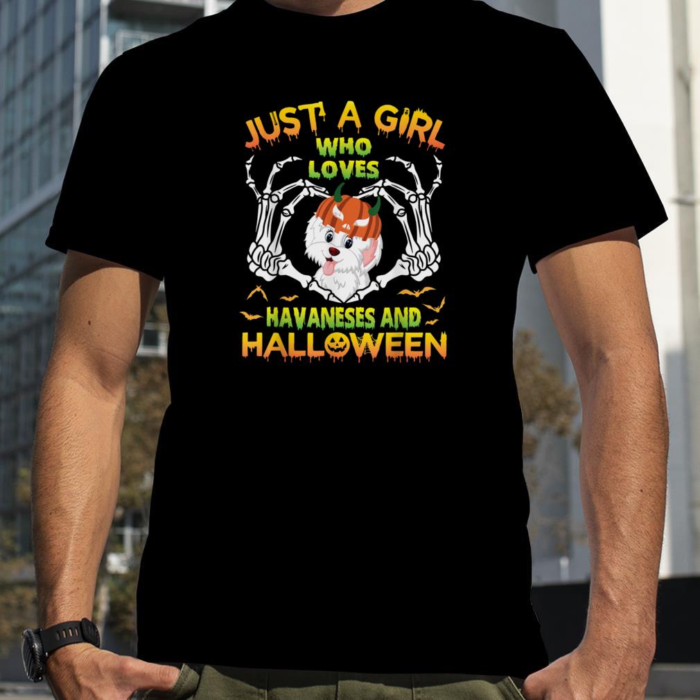 Just A Girl Who Loves Havanese Dog And Halloween Day Mother T Shirt
