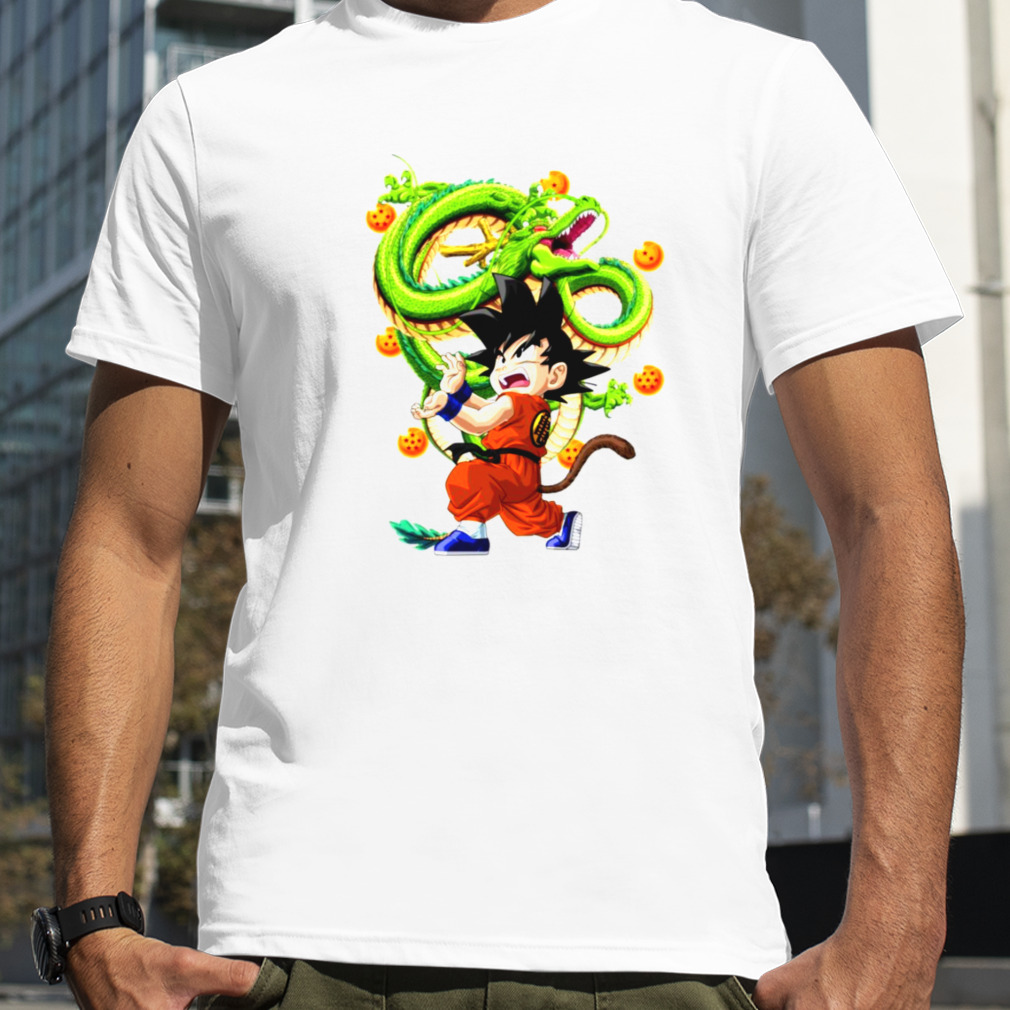 Kamehameha Kid Goku With Dragon Balls shirt