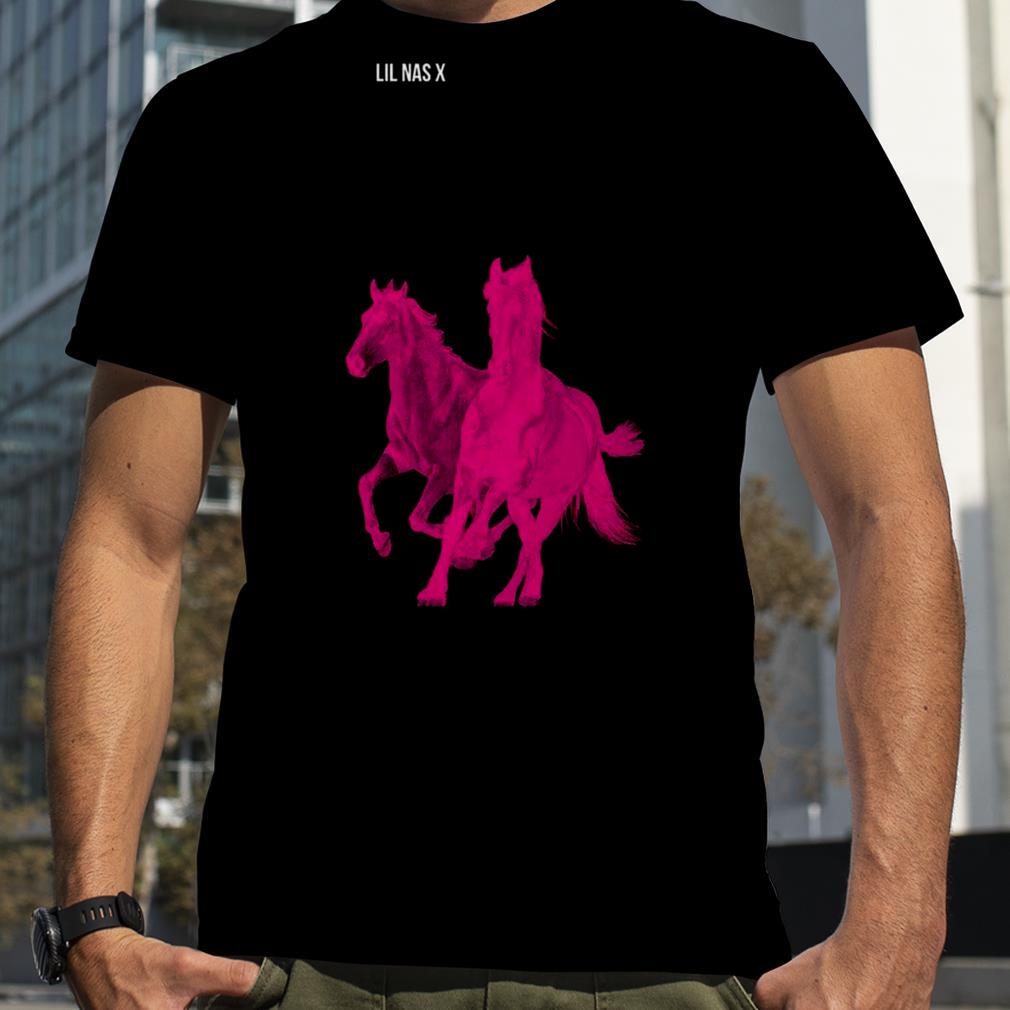 Lil Nas X Tee Pink Horses shirt