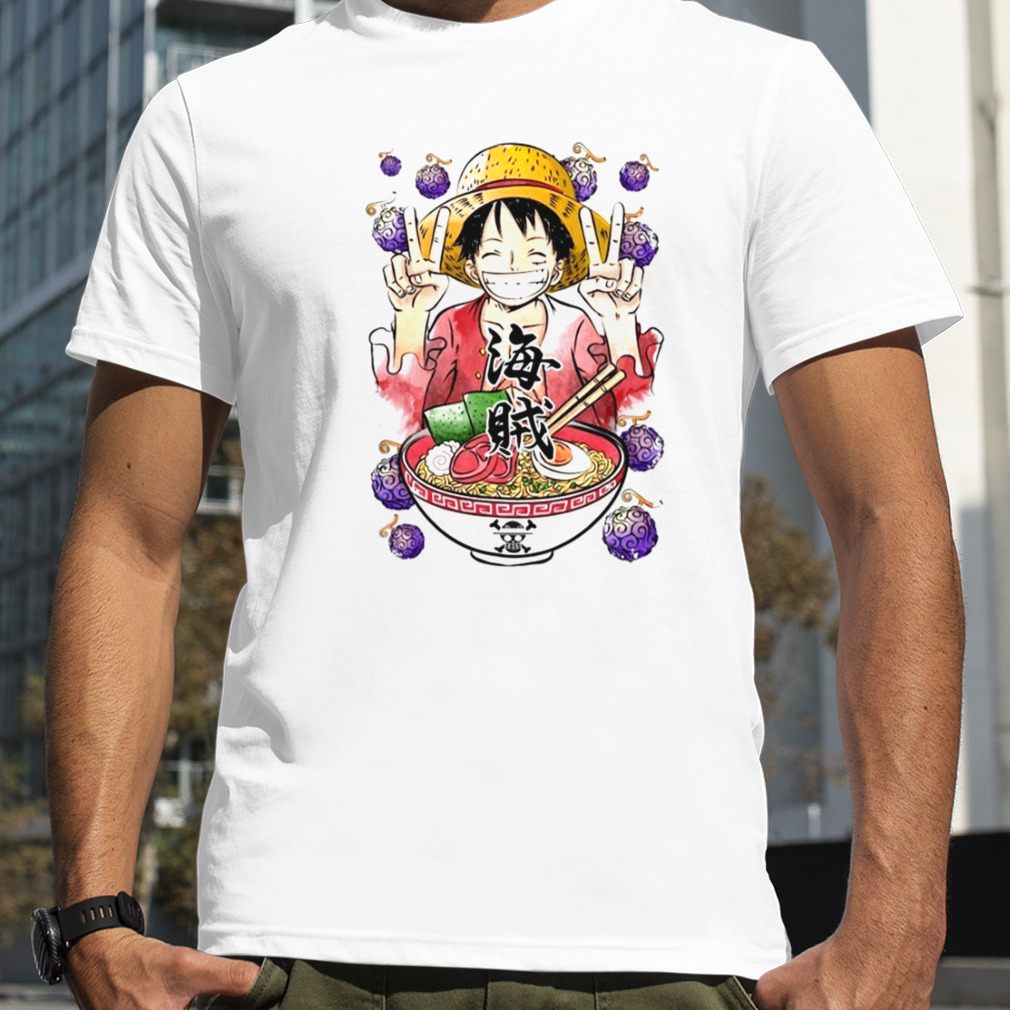Luffy With Ramen Manga Anime One Piece shirt