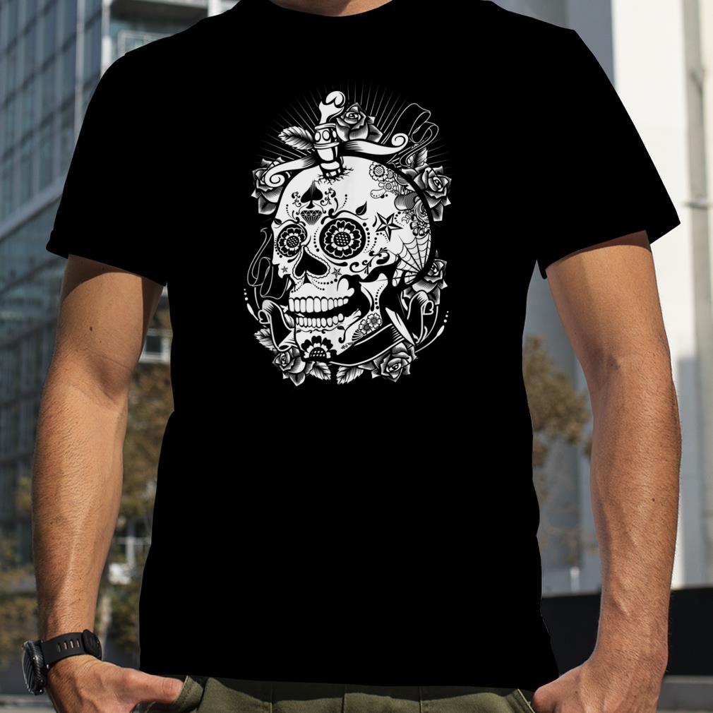Mexico Mexican Day of the Dead Dio Dia de Los Muertos Skull T Shirt