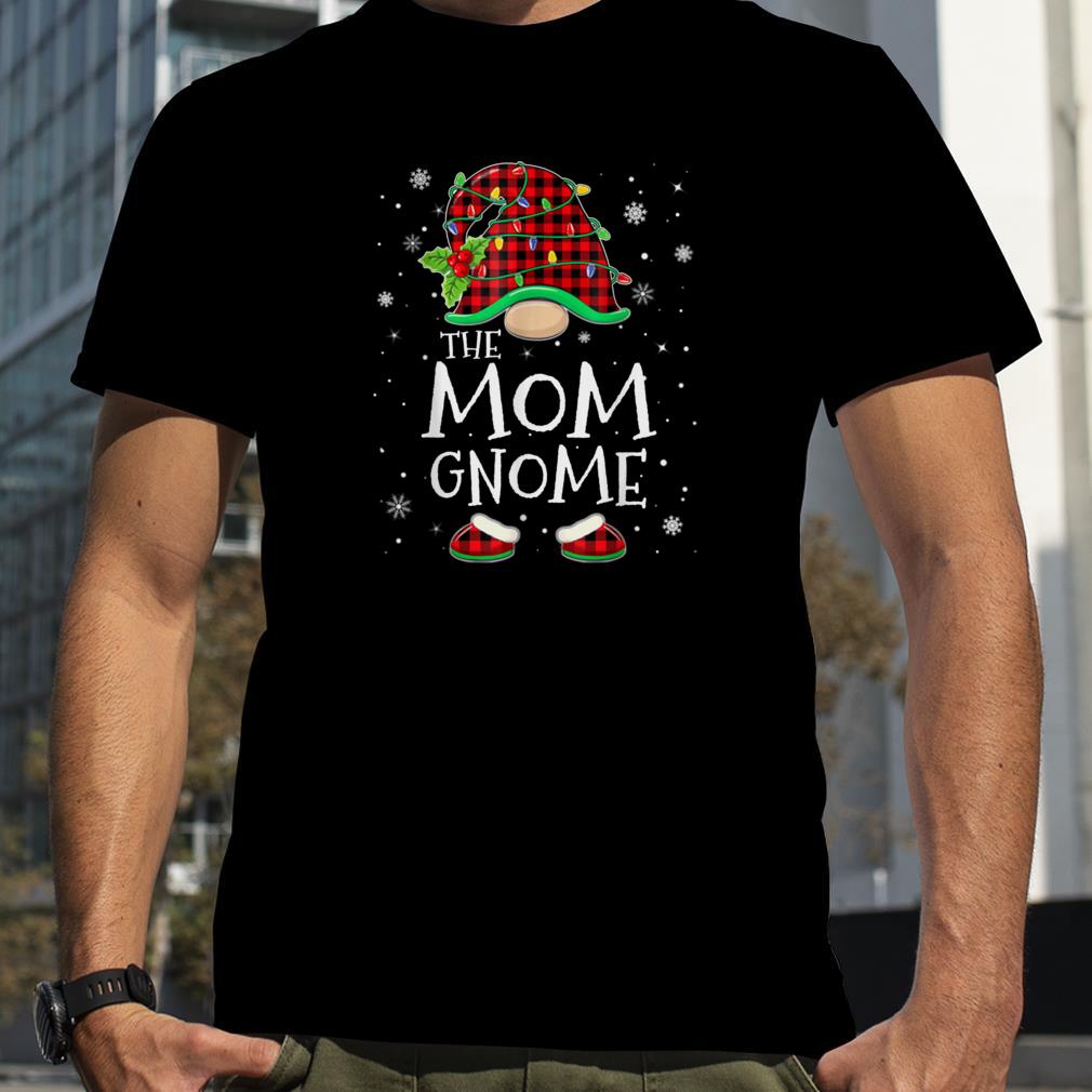Mom Gnome Red Plaid Matching Family Christmas Mommy Pajama T Shirt