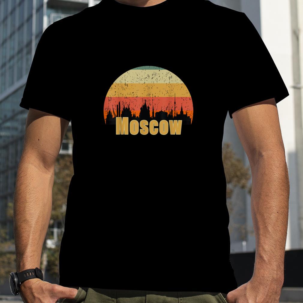 Moscow Russia Skyline Silhouette Sunset I Love Moscow T Shirt