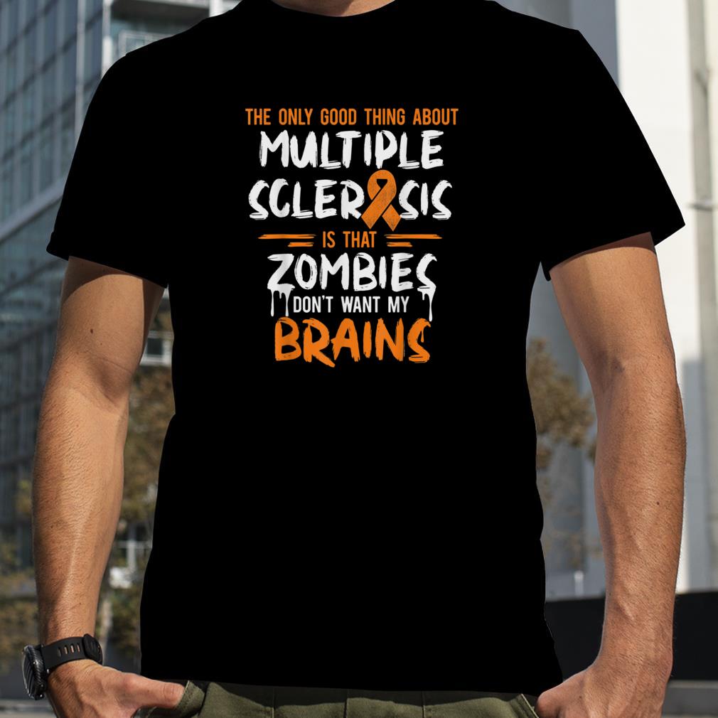 Multiple Sclerosis Awareness MS Survivor Zombies Warrior T Shirt