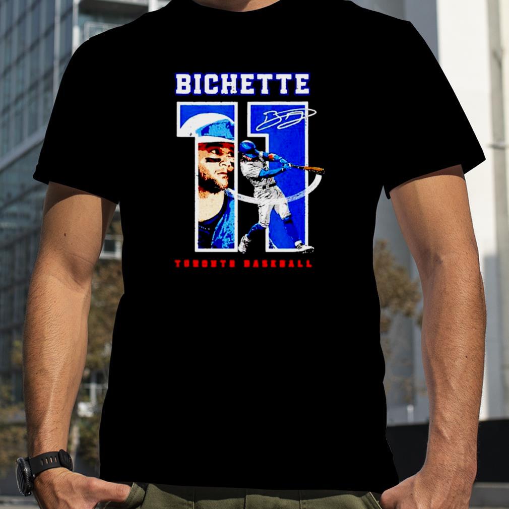 Number and Portrait Bo Bichette Toronto baseball shirt