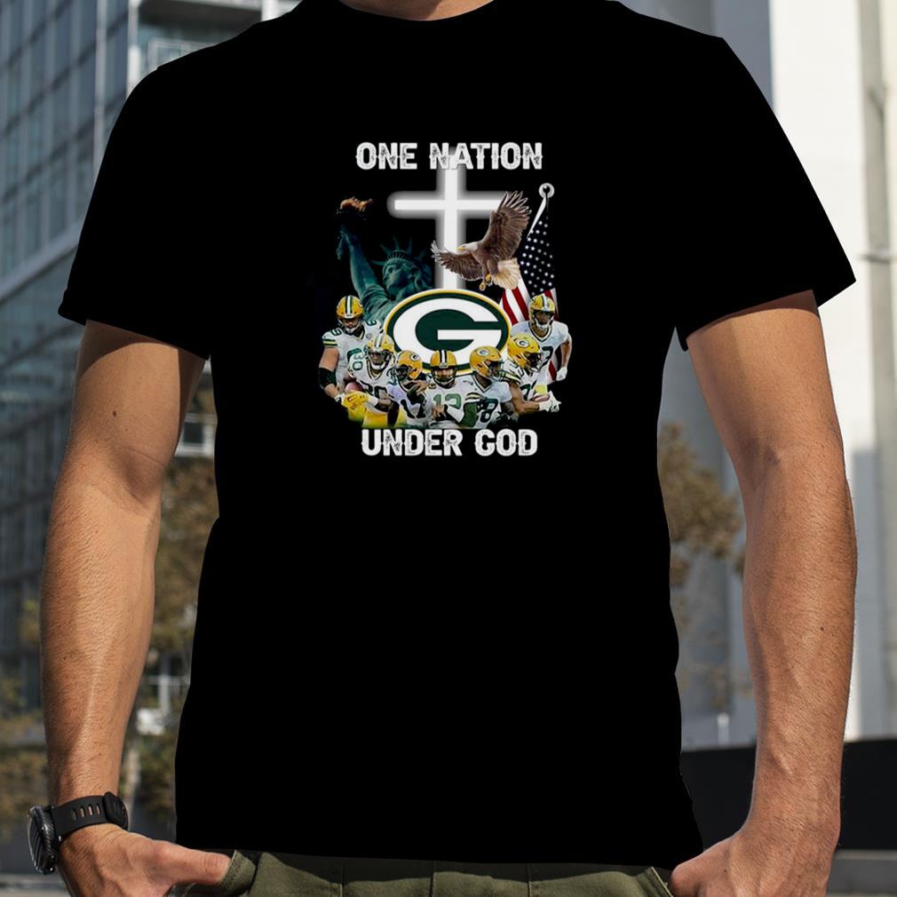 One Nation Under God Green Bay Packers 2022 Signatures Green Bay Packers T Shirt