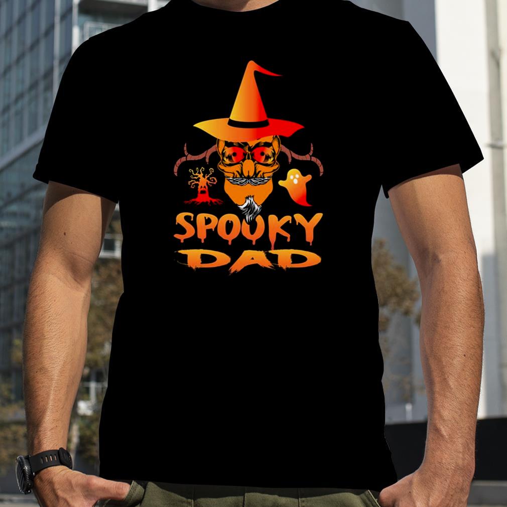 Orange Hat Halloween Trick Or Treat Spooky Dad shirt