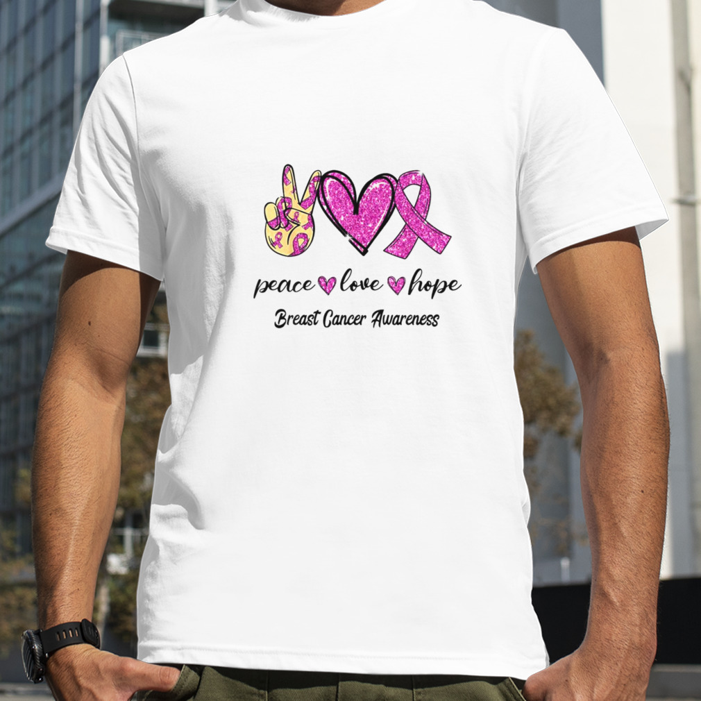 Peace Love Hope Breast Cancer Awareness Shirt