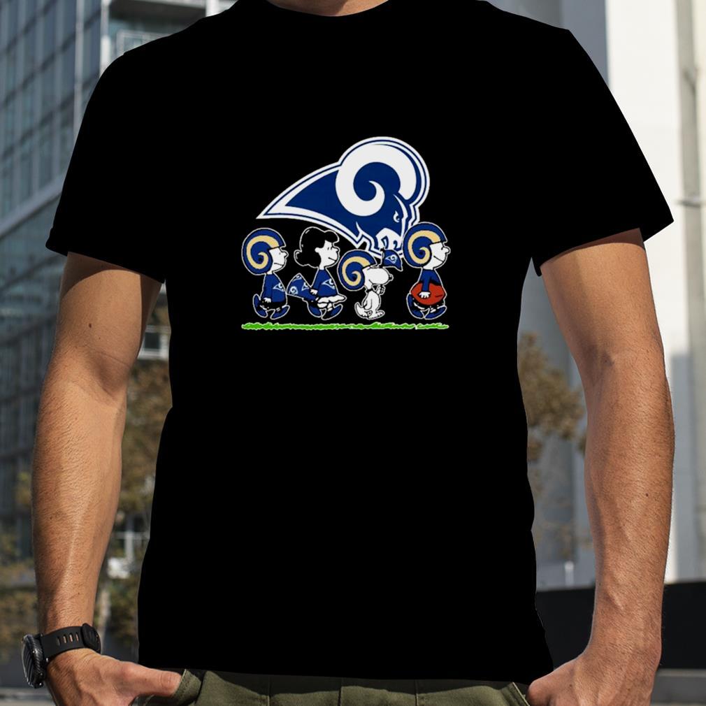 Peanuts Snoopy Football Team NFL With The Los Angeles Rams T Shirt