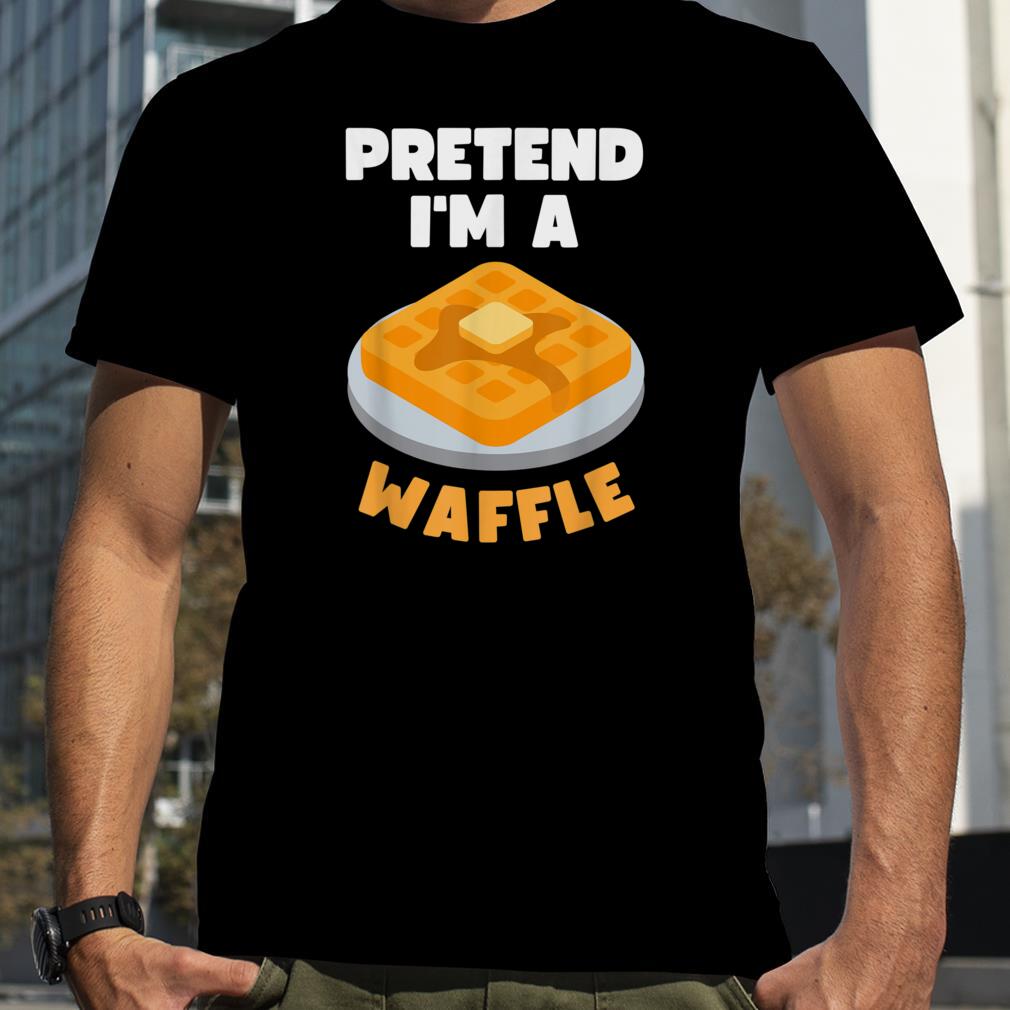 Pretend I'm A Waffle Lazy Last Minute Halloween 2022 Costume T Shirt