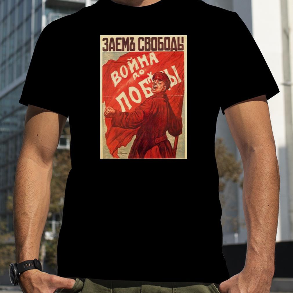 Red Design Soviet Union Propaganda Ussr Cccp Cold War shirt