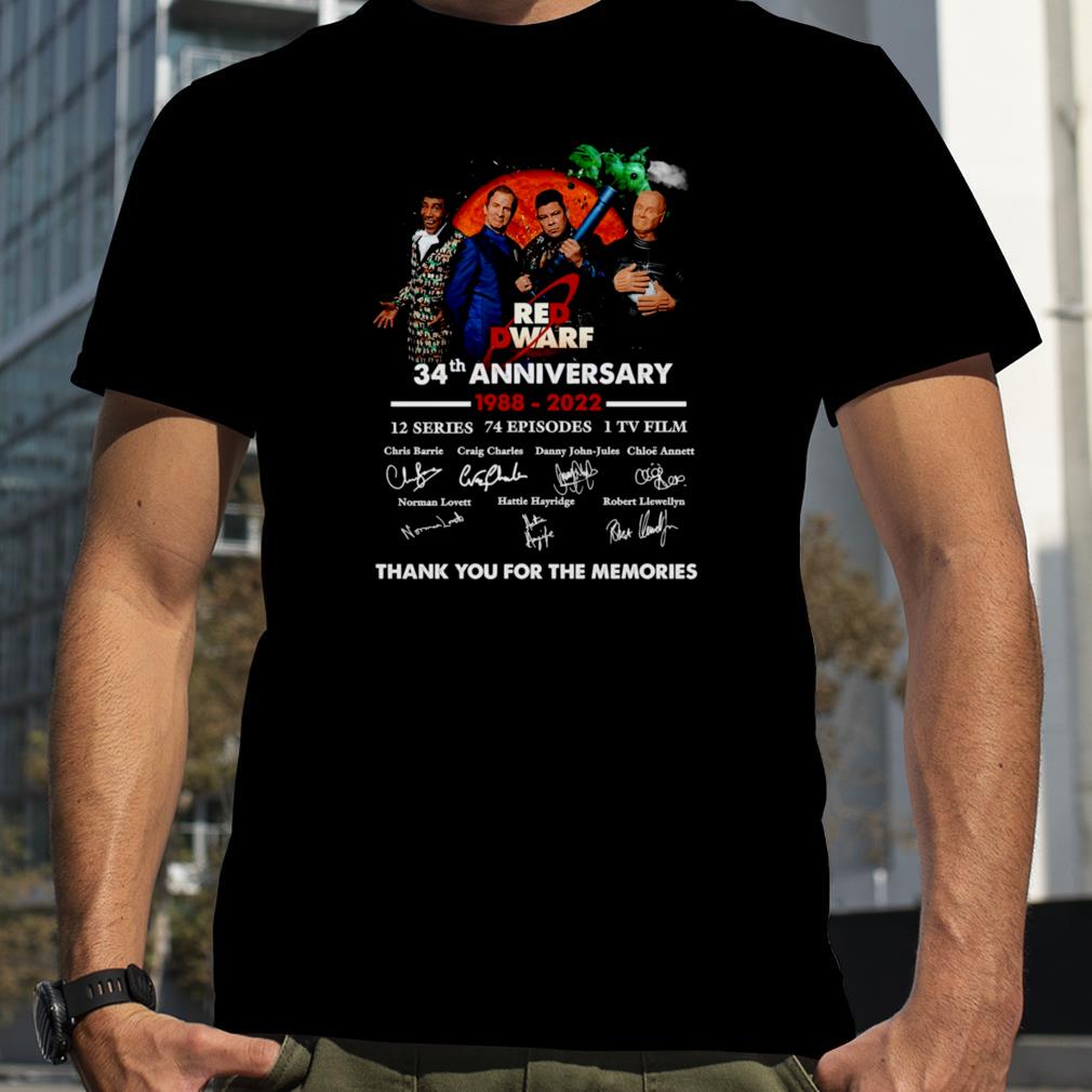 Red Dwarf 34th Anniversary Signature Cat Red Moon 2022 shirt