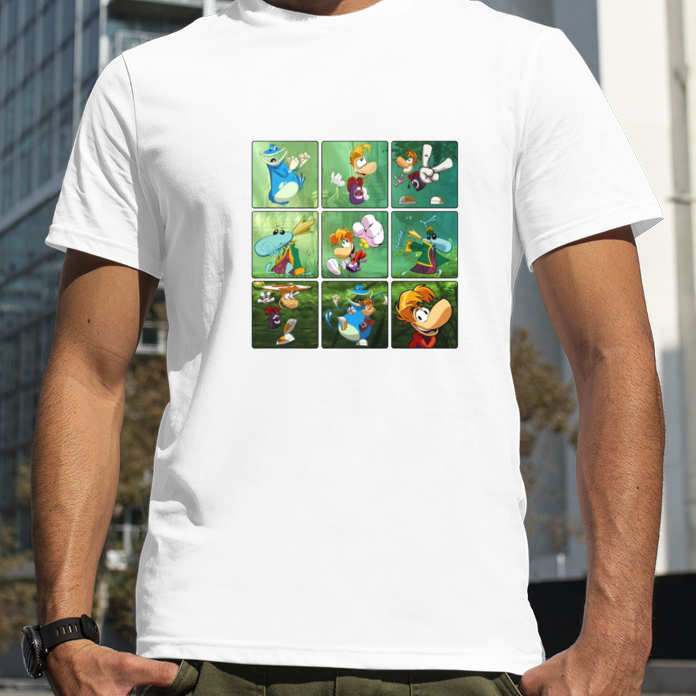 Retro Characters Squares Rayman Legends shirt
