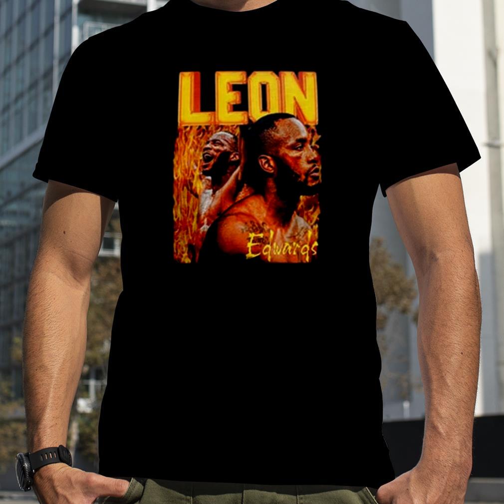 Retro Fire Art Leon Edwards shirt