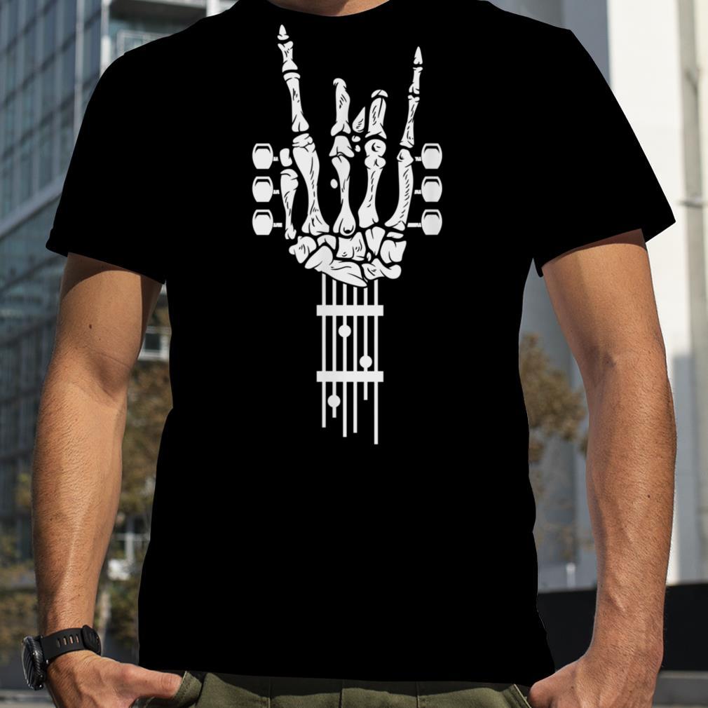 Rock & Roll Skeleton Guitar Music Lover Gift T Shirt