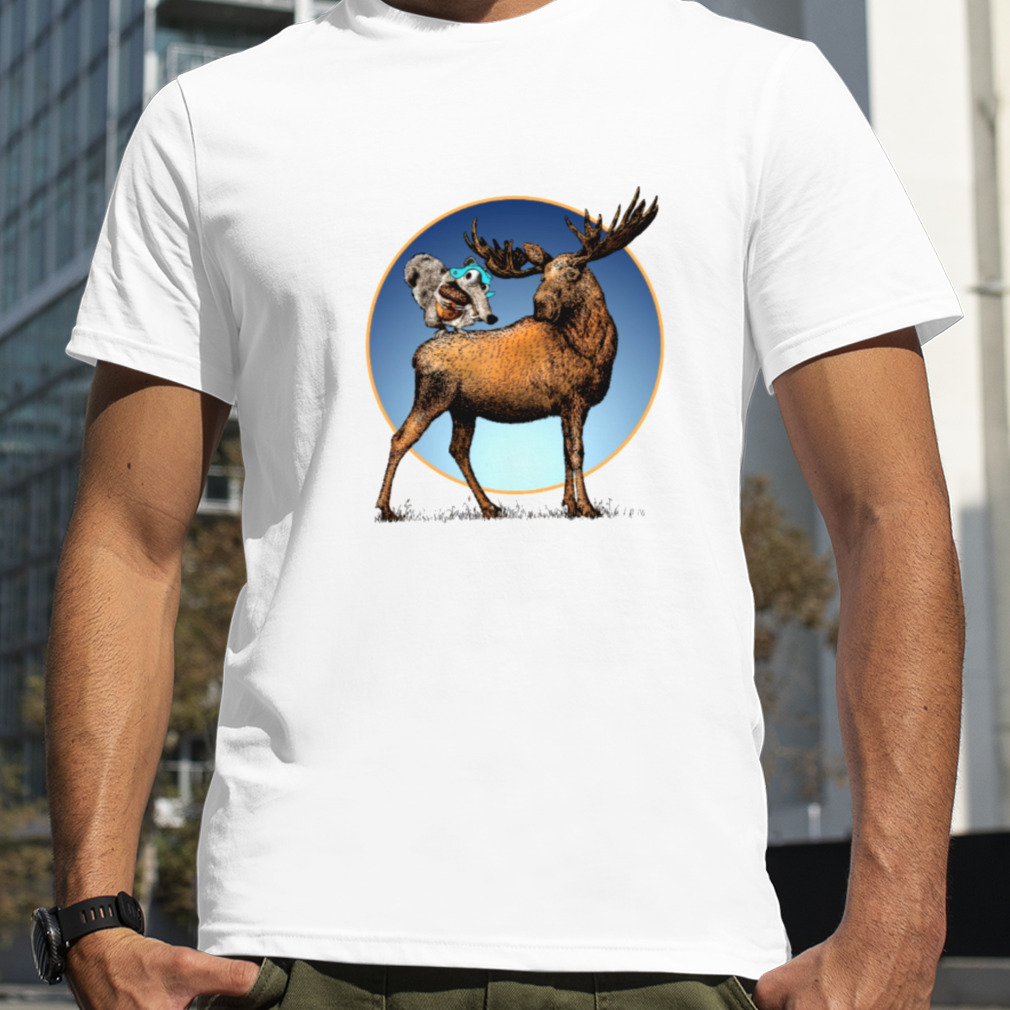 Rocky Bullwinkle Moose Squirrel Scrat The Saber Tooth Squirrel shirt