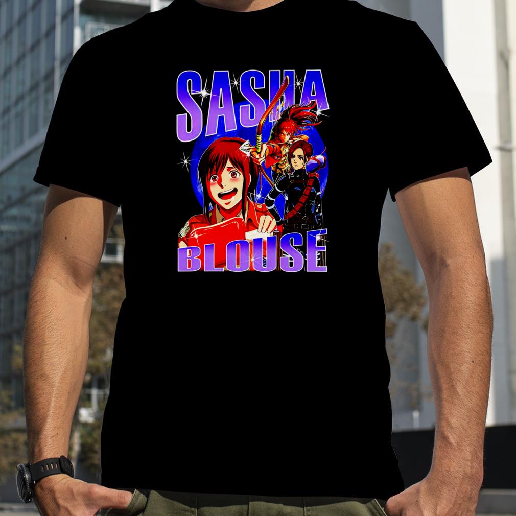 Sasha Blouse Attack On Titan Anime Levi Ackerman Eren Yeager Mikasa Ackerman Aot 90s Vintage shirt