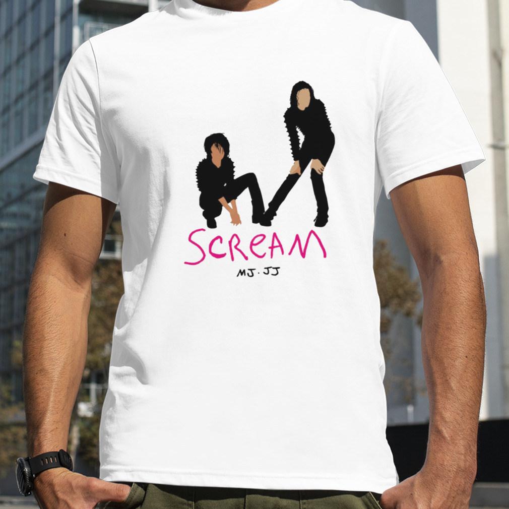 Scream Mj & Jj Silhouettes Magenta Michael Jackson & Janet Jackson shirt