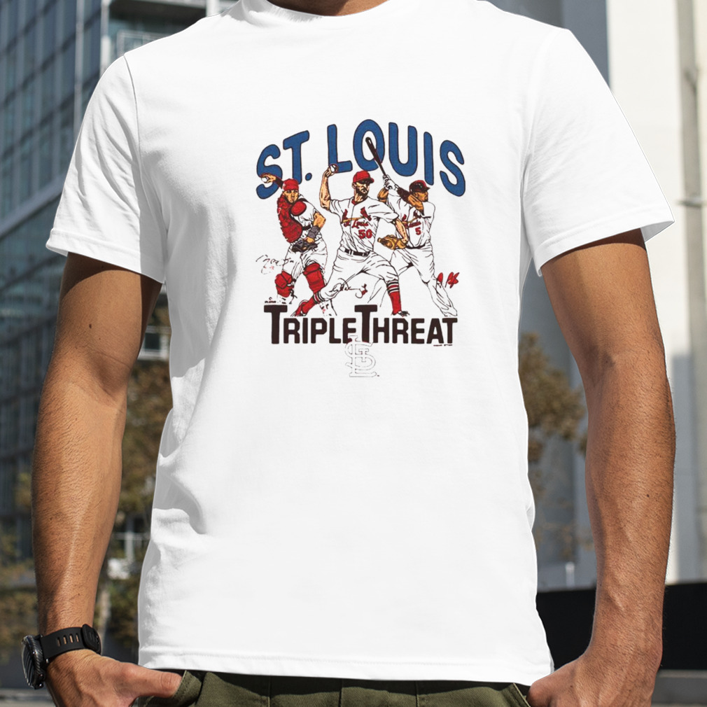 St Louis Cardinals Triple Threat Molina Wainwright Pujols signatures shirt