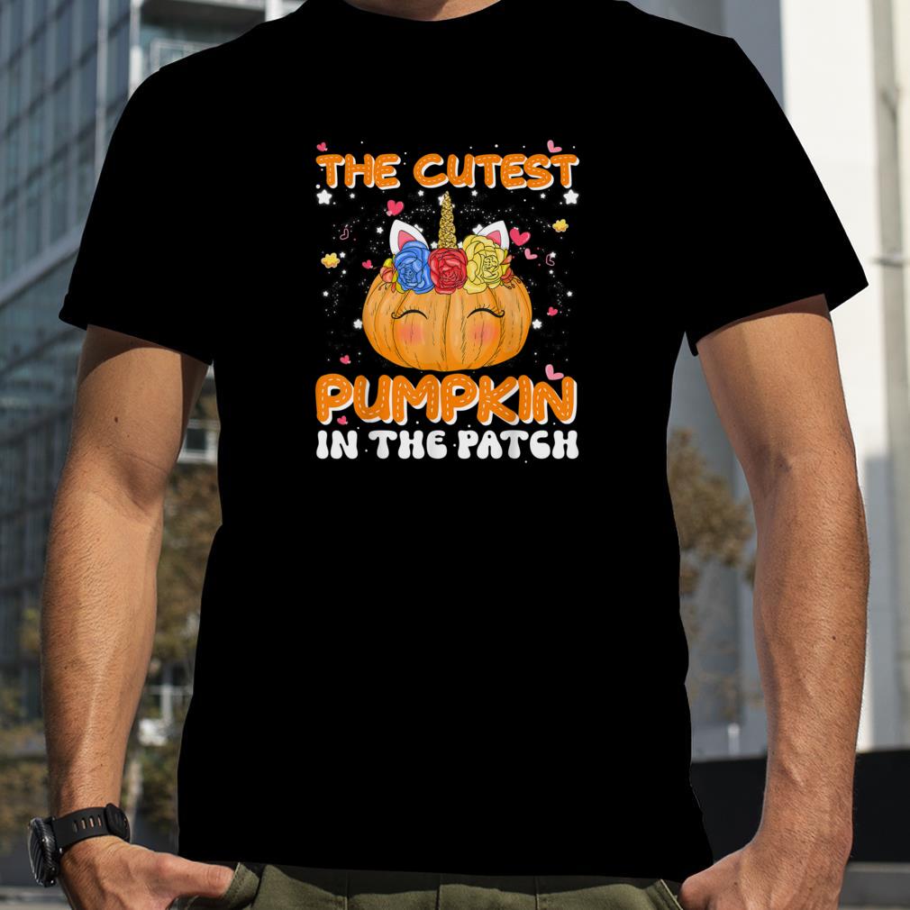 The Cutest Pumpkin In The Patch Unicorn Pumpkin Halloween T Shirt