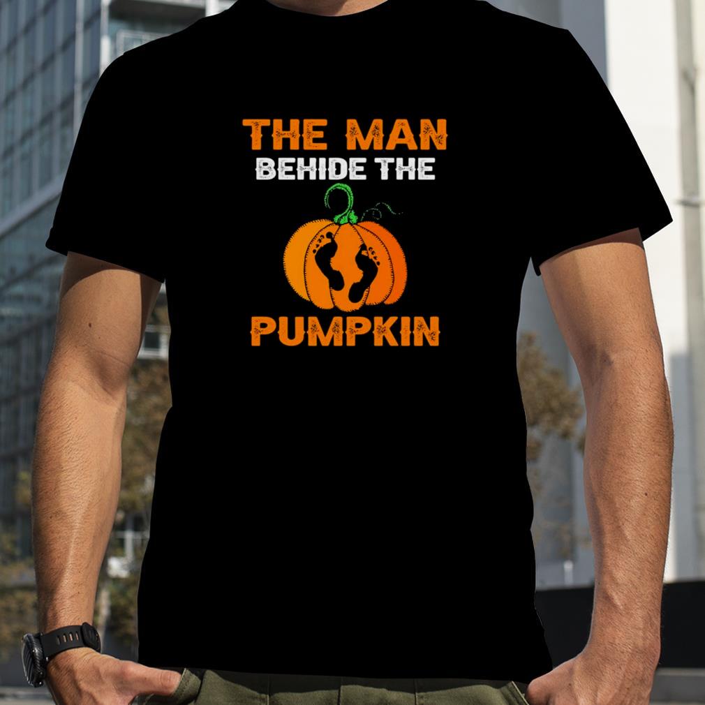 The Man Behind The Pumpkin Halloween Single Dad Shirt