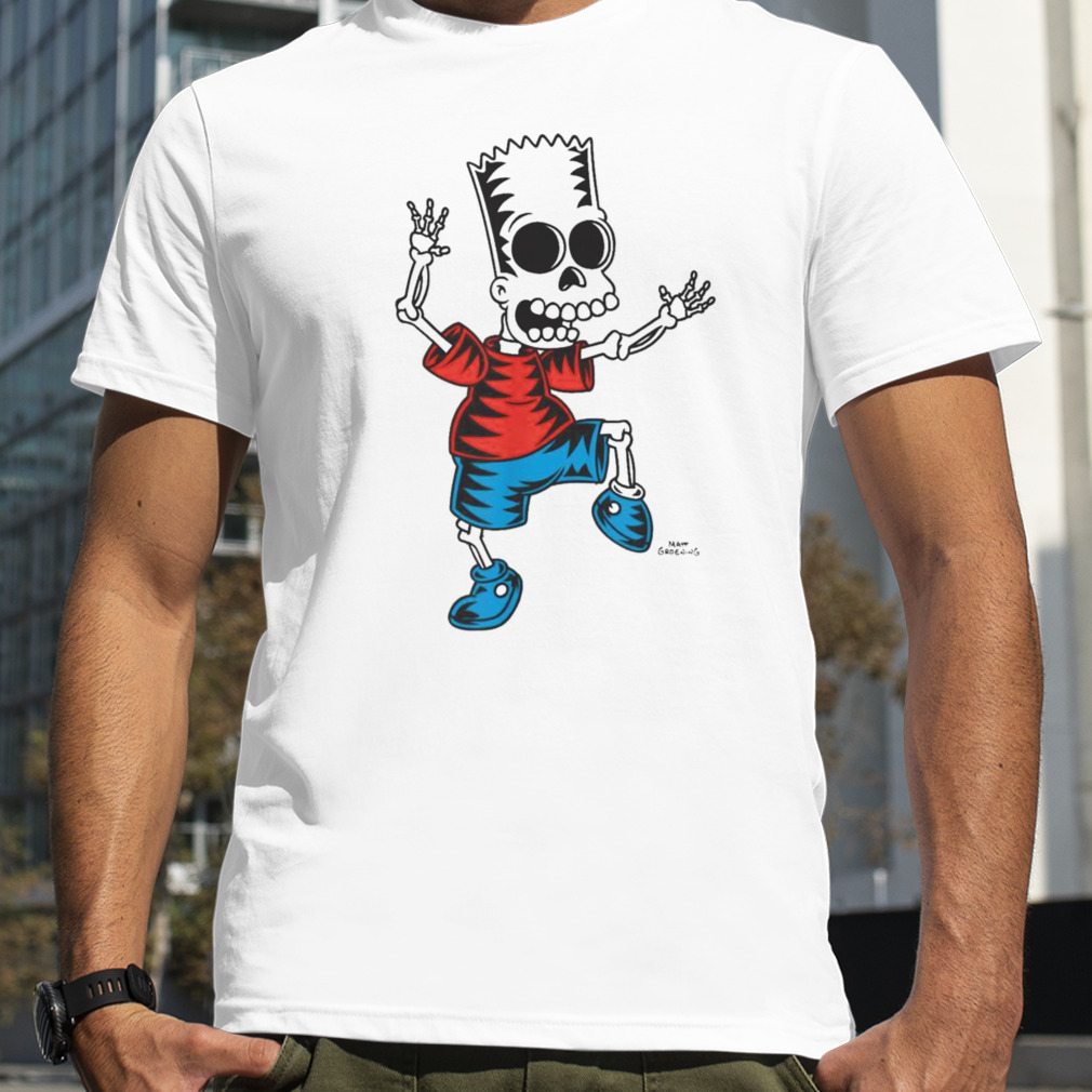 The Simpsons Bart Skeleton Treehouse of Horror Halloween T Shirt