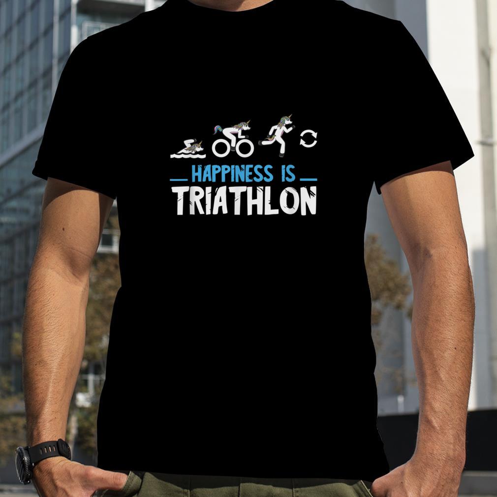 Triathlon Sports Happiness Unicorn Triathlete Athletics T Shirt