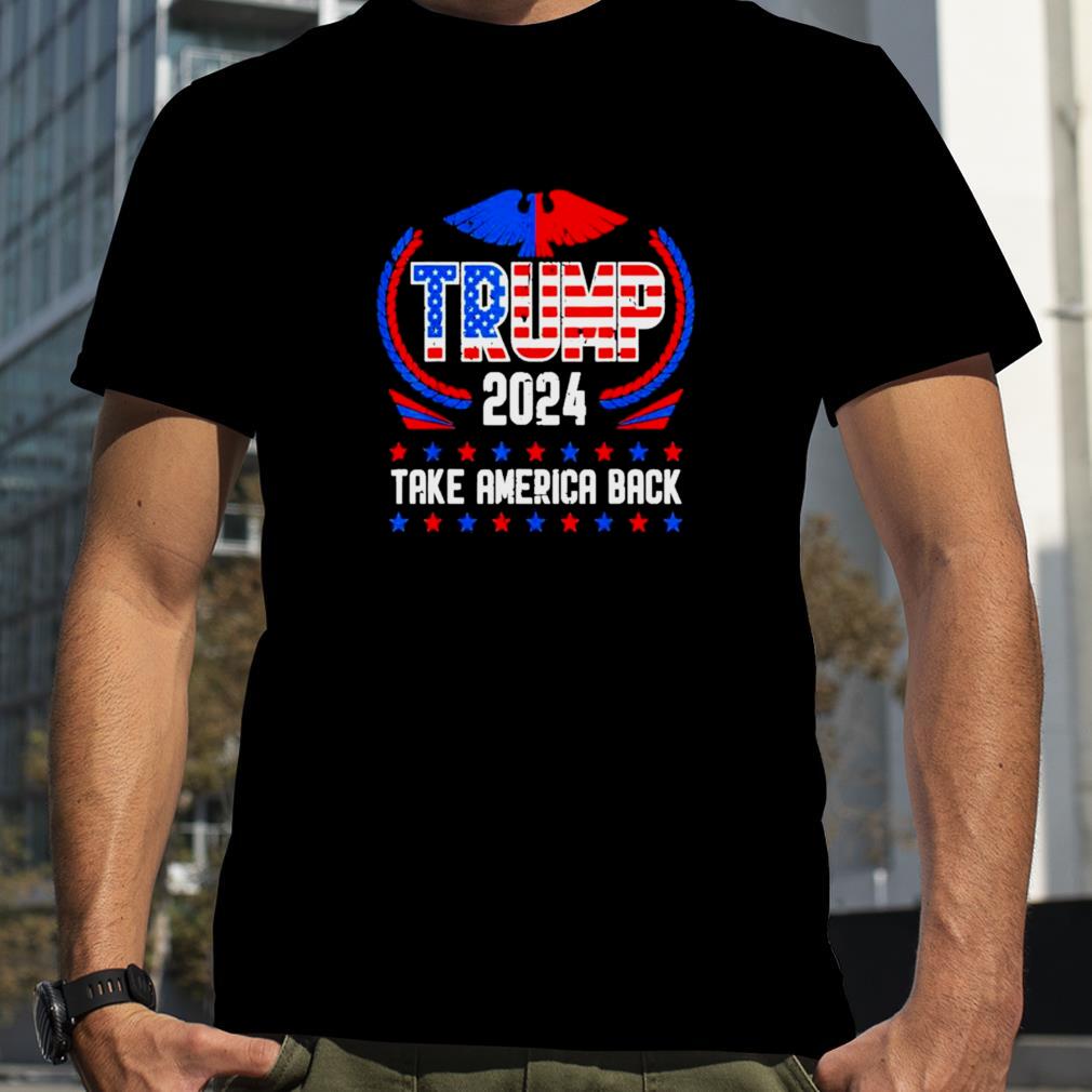 Trump 2024 American US Flag Take America Back For Trump Shirt