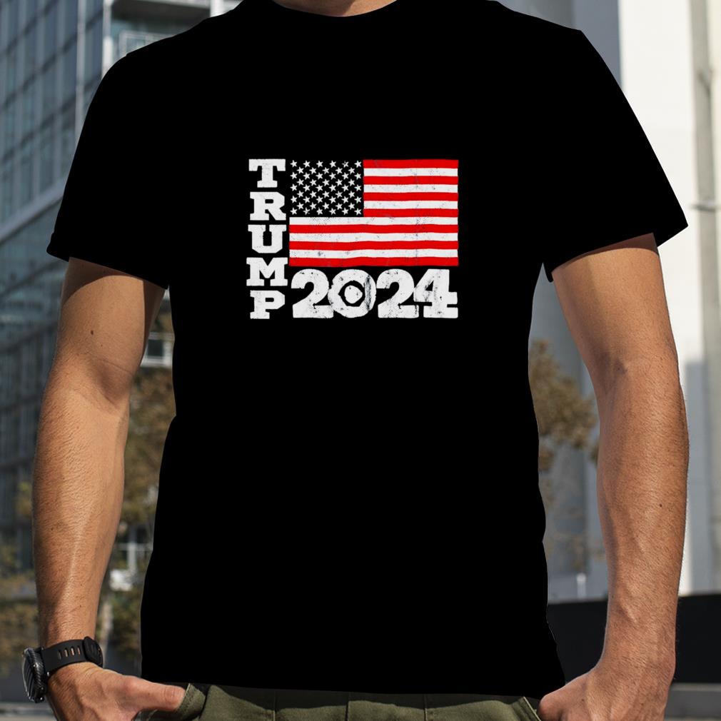 Trump 2024 Donald Trump Take America Back USA Flag T Shirt