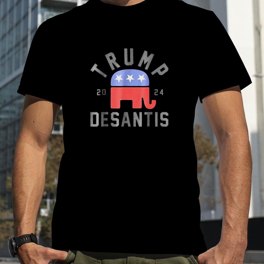 Trump Desantis 2024 Save America USA Flag Republican shirt
