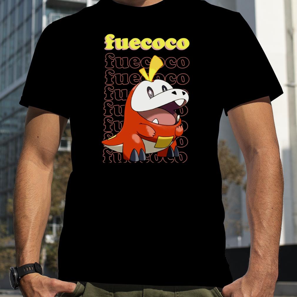 Typography Fuecoco Pokemon shirt