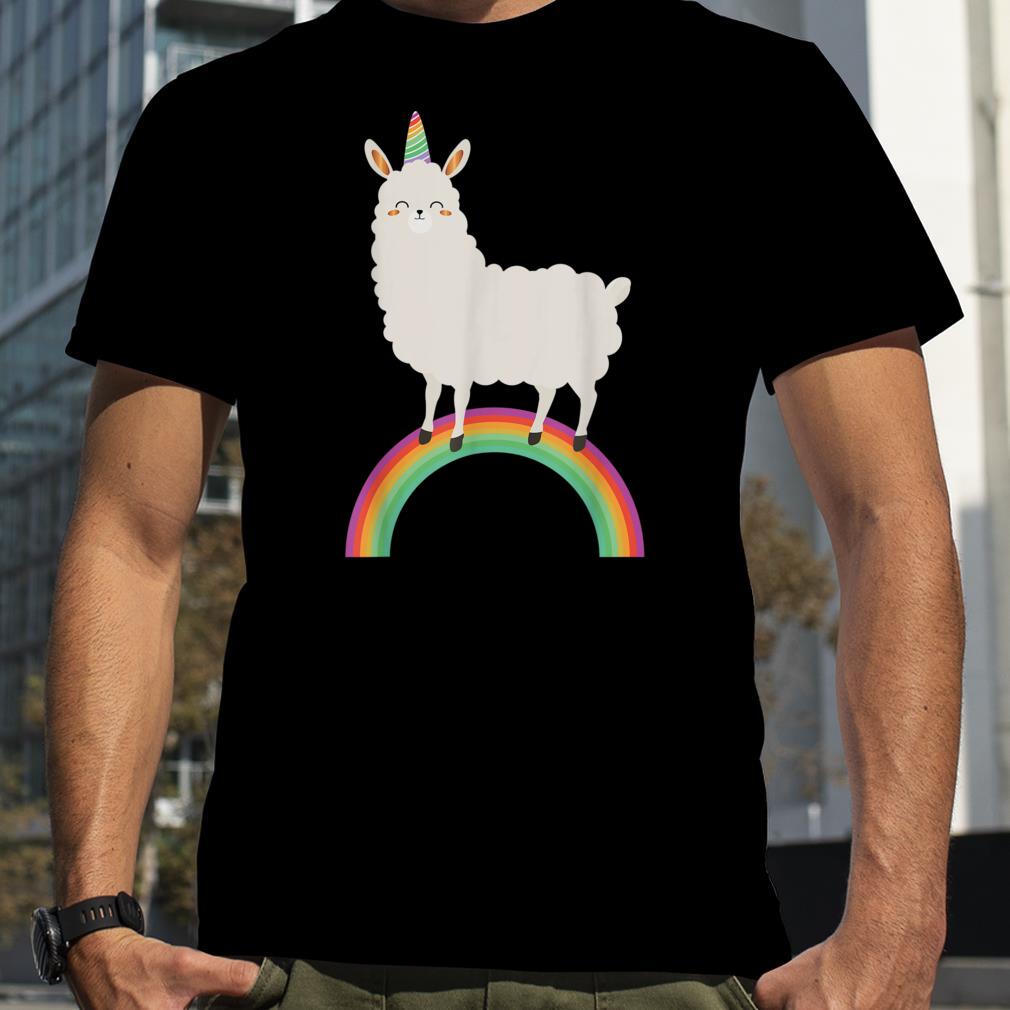 Unicorn Sheep Animal On A Rainbow Bridge   BACK TO SHOOL T Shirt