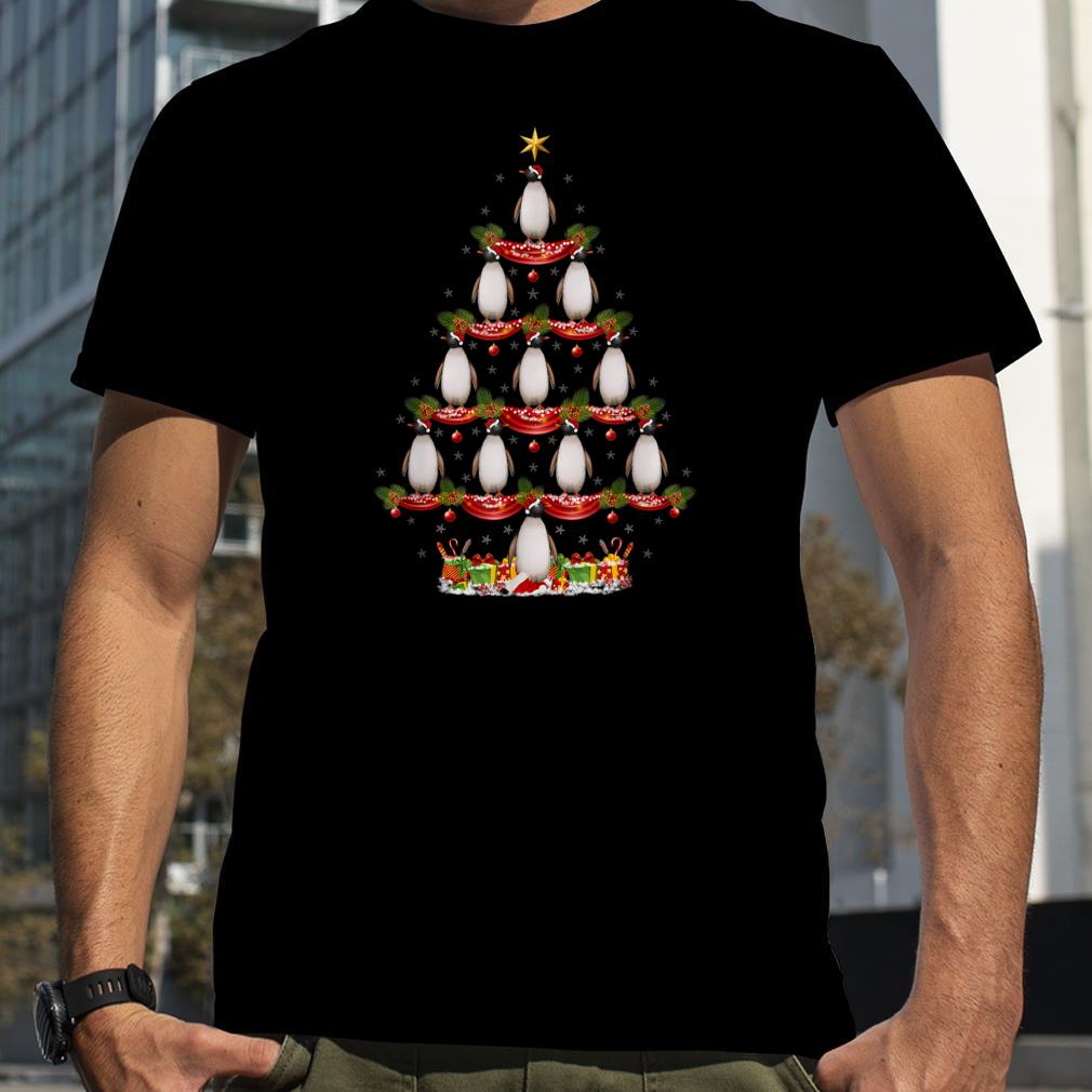 Xmas Holiday Santa Adelie Penguin Christmas Tree T Shirt