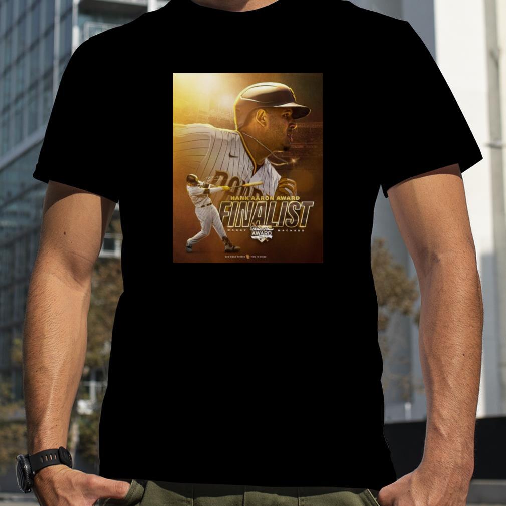 San Diego Padres Hank Aaron Award Finalist Manny Machado Signature 2022 Shirt