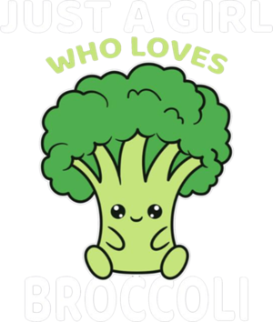Cartoon Art Just A Girl Who Loves Broccoli shirt