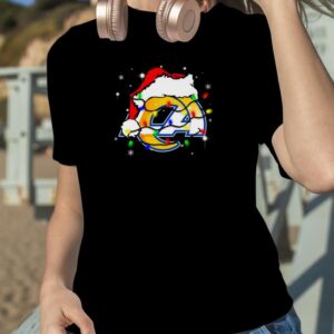 Santa Los Angeles Rams Logo Lights Christmas shirt