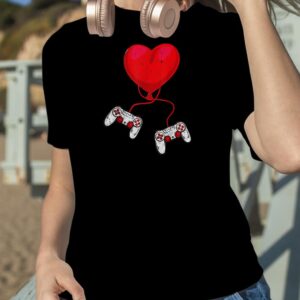 Video Gamer Valentines Day With Controllers Heart Boys Kids T Shirt