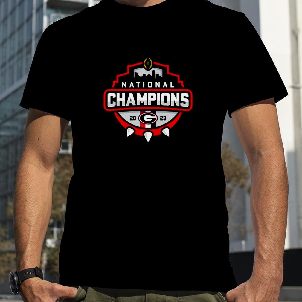Georgia Bulldogs College Football Playoff 2023 National Champions Official Logo T Shirt