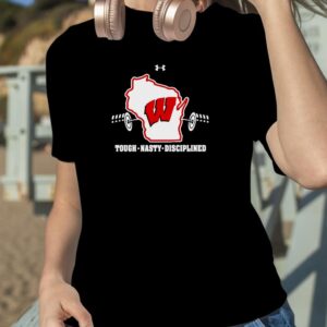 2023 Wisconsin Badgers Tough Nasty Disciplined Under Armour Weight shirt