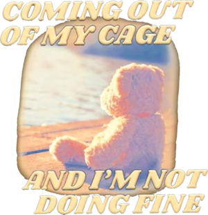 Placeret Pebish pude Coming out of my cage and I'm not doing fine shirt