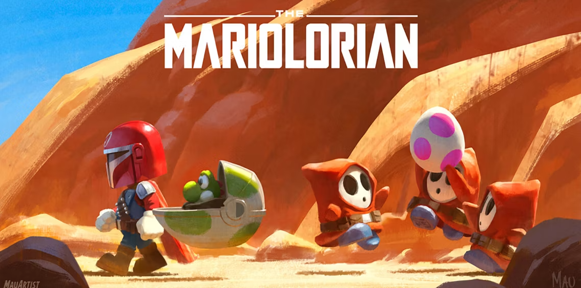 The Mandalorian Reimagined In Super Mario Bros. World Fan Art Works Surprisingly Well