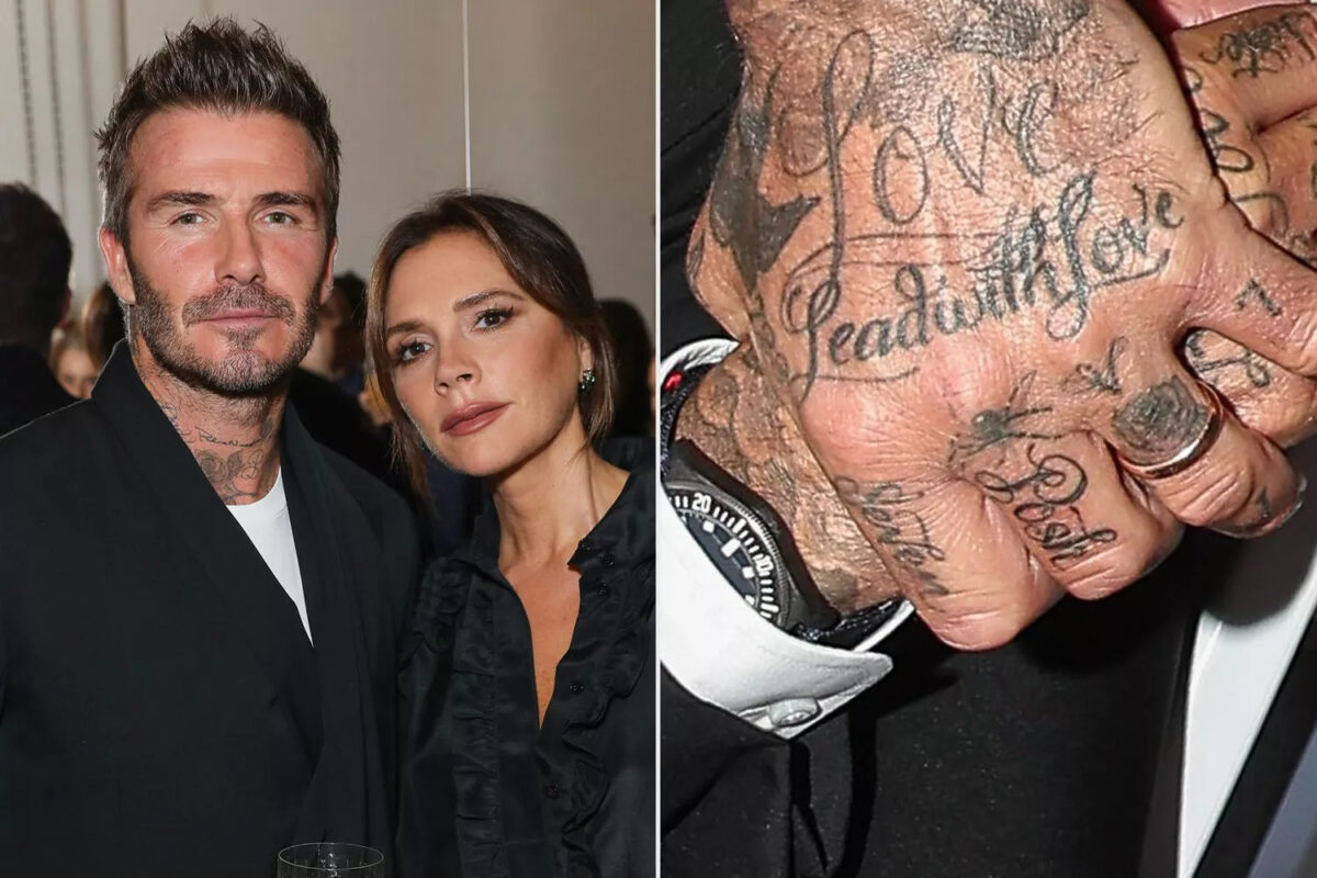 David Beckham Sports New 'Posh' Tattoo in Honor of Wife Victoria